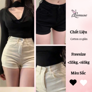 Quần short trơn lai basic L363 - Lamuse